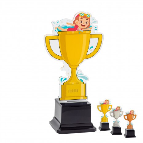 Plavkyňa dievča kids akrylová trofej
