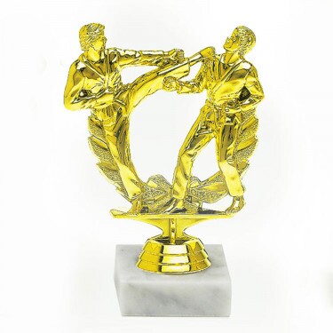 Karate (dvojhra) zlatá figúrka