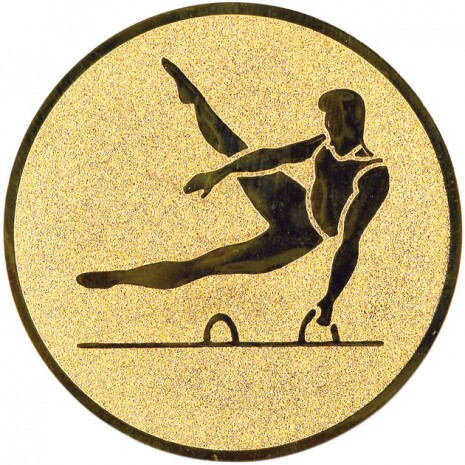 Gymnastika (muži) emblém zlatá 50 mm