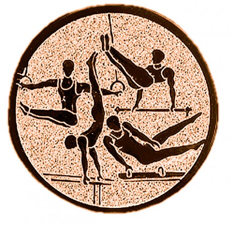 Gymnastika emblém bronzová 25 mm