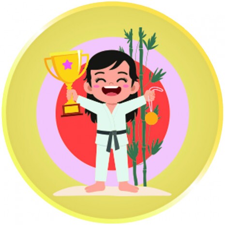 Bojové umenie dievča emblém