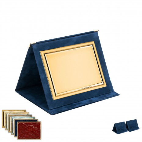 Plyšová mapa na plakety v modrej farbe