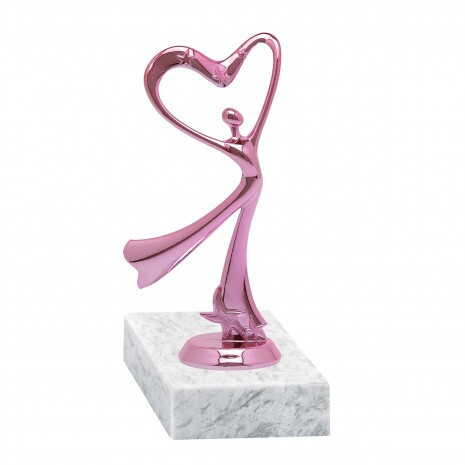tanec (rosé) zlatá figúrka so základňou
