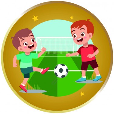 Kkids futbal chlapec emblém