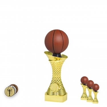 Farebný basketbal na zlatom stĺpovom stojane C