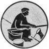Rybolov (rybár) emblém zlatá 50 mm