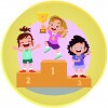 Kids všeobecná dievča emblém