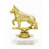 Pes (nemecký ovčiak) zlatá figúrka so základňou