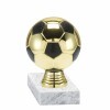 Futbalová lopta zlato-čierna figúrka s podstavcom